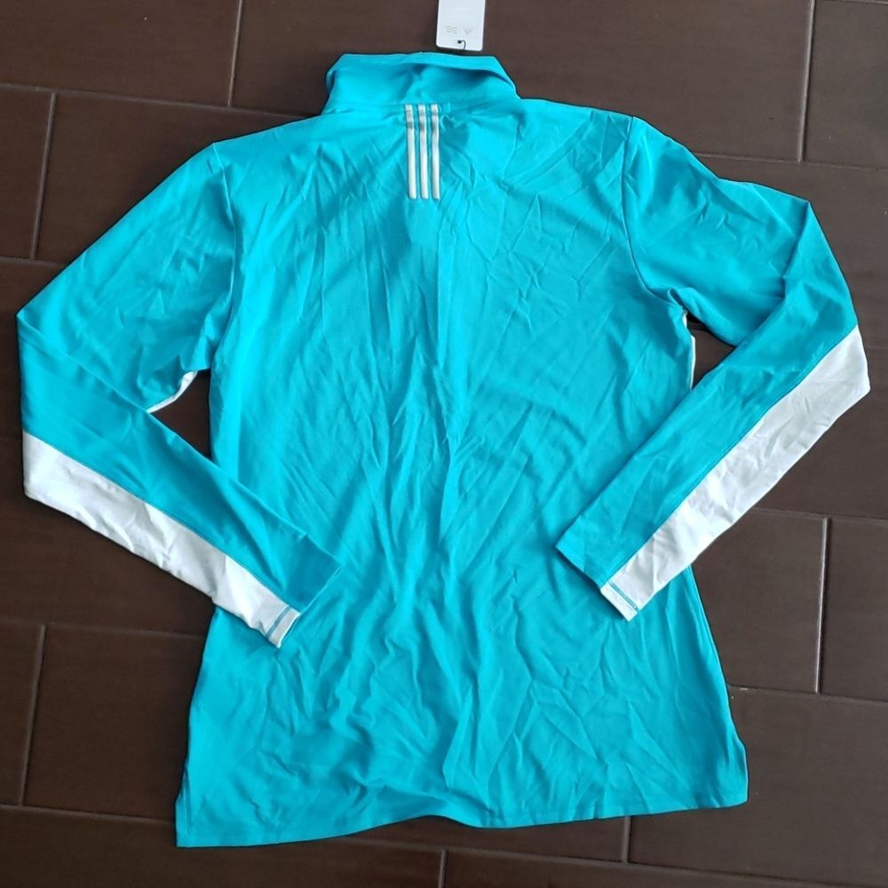 NWT Adidas Golf Polo Turquoise Small - Picture 2 of 3
